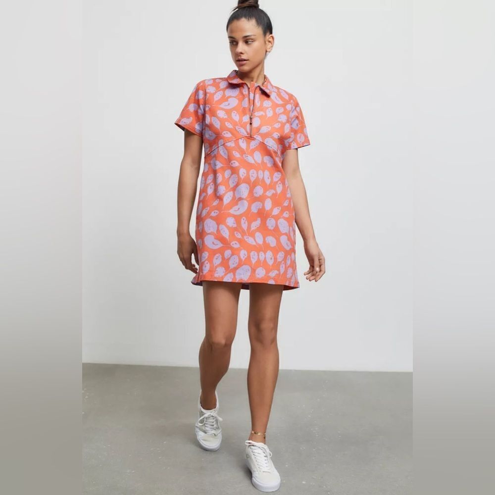 OBEY LEAVES WORK DRESS NEW with tags Size XS GINGER BISCUIT MULTI